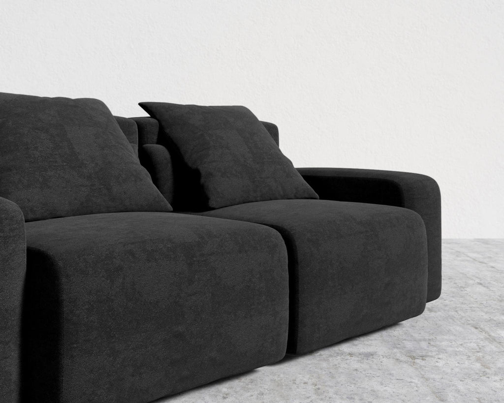 Kaye Sofa S - Standard, Essential Cloud Weave - Obsidian