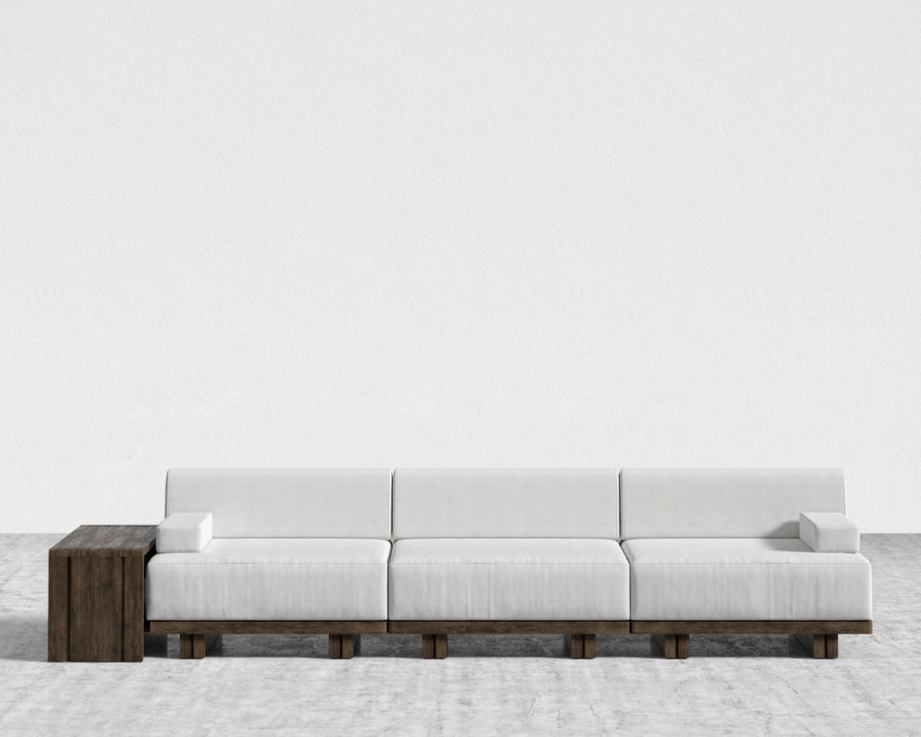 Kyoto 3-Seater Sofa - Kyoto Truffle - Deep-cut, Performance Linen - Swan