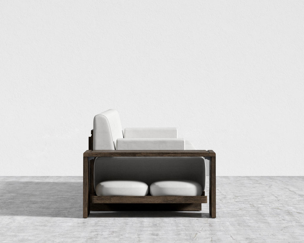 Kyoto 3-Seater Sofa - Kyoto Truffle - Deep-cut, Performance Linen - Swan