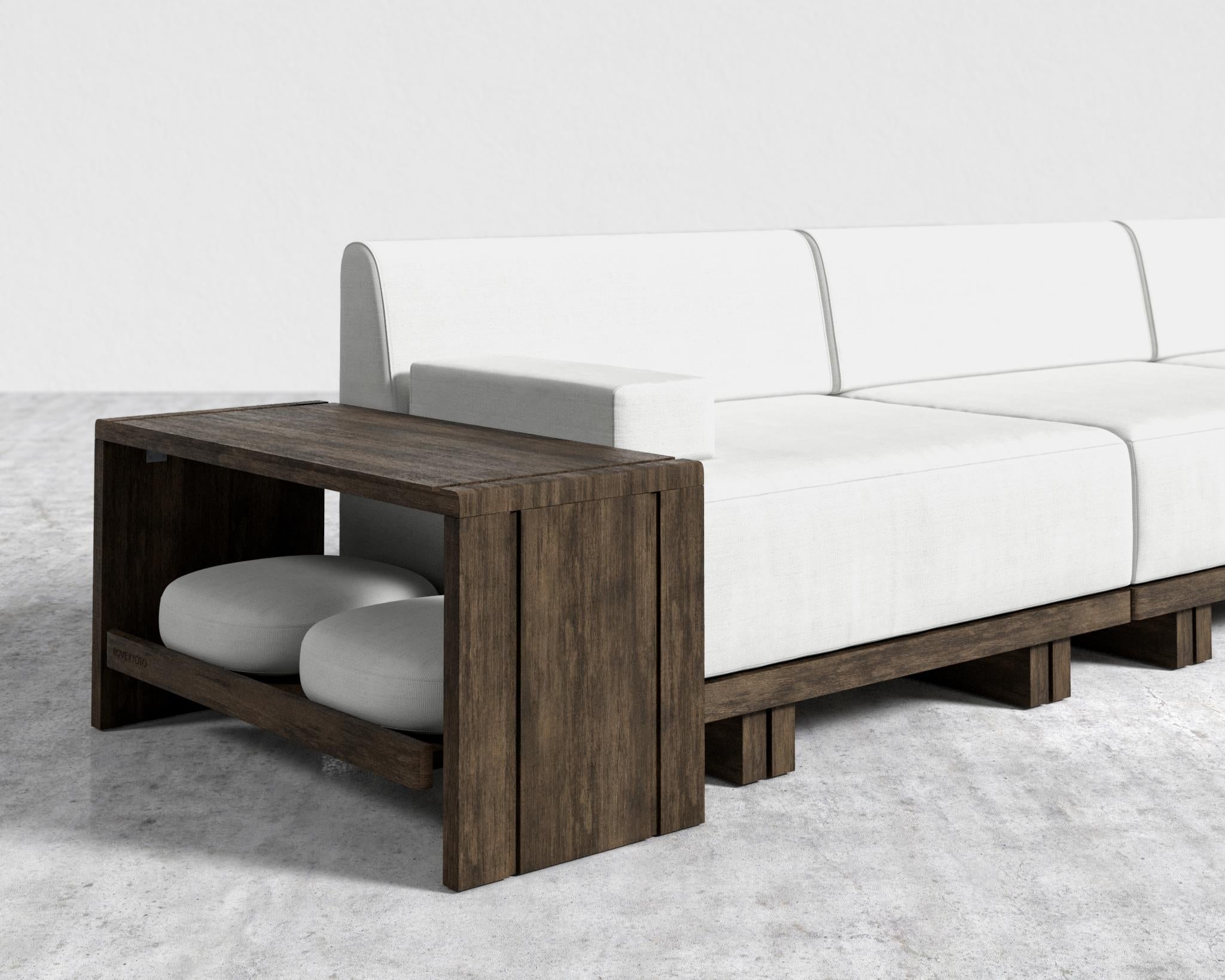 Kyoto 3-Seater Sofa - Kyoto Truffle - Deep-cut, Performance Linen - Swan