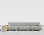 Kyoto 3-Seater Sofa - Kyoto Truffle - Deep-cut, Performance Linen - Dove