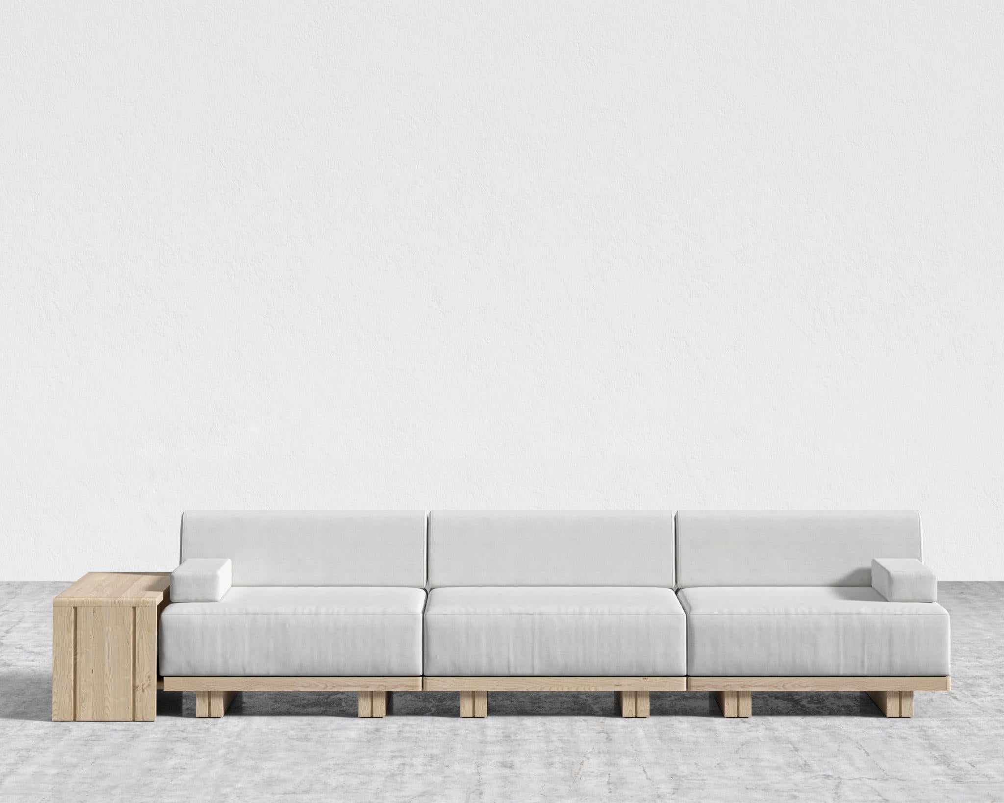 Kyoto 3-Seater Sofa - Kyoto Truffle - Deep-cut, Performance Linen - Swan