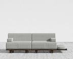 Kyoto Loveseat - Kyoto Truffle - Deep-cut, Performance Linen - Dove