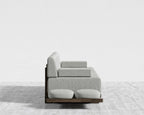 Kyoto Loveseat - Kyoto Truffle - Deep-cut, Performance Linen - Dove