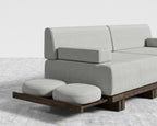 Kyoto Loveseat - Kyoto Truffle - Deep-cut, Performance Linen - Dove