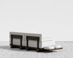 Kyoto Loveseat - Kyoto Truffle - Deep-cut, Performance Linen - Swan