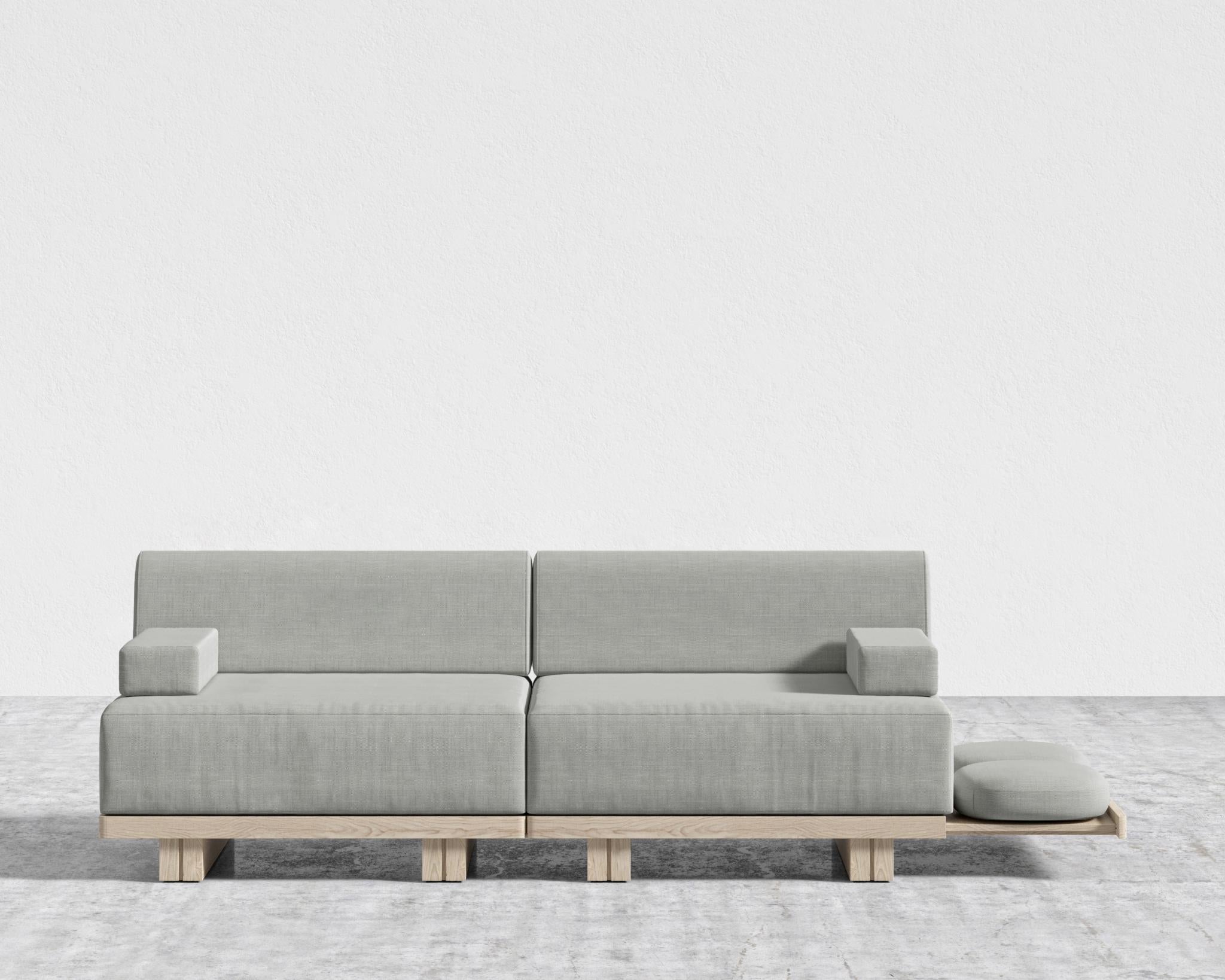 Kyoto Loveseat - Kyoto Light Ash, Performance Linen - Dove