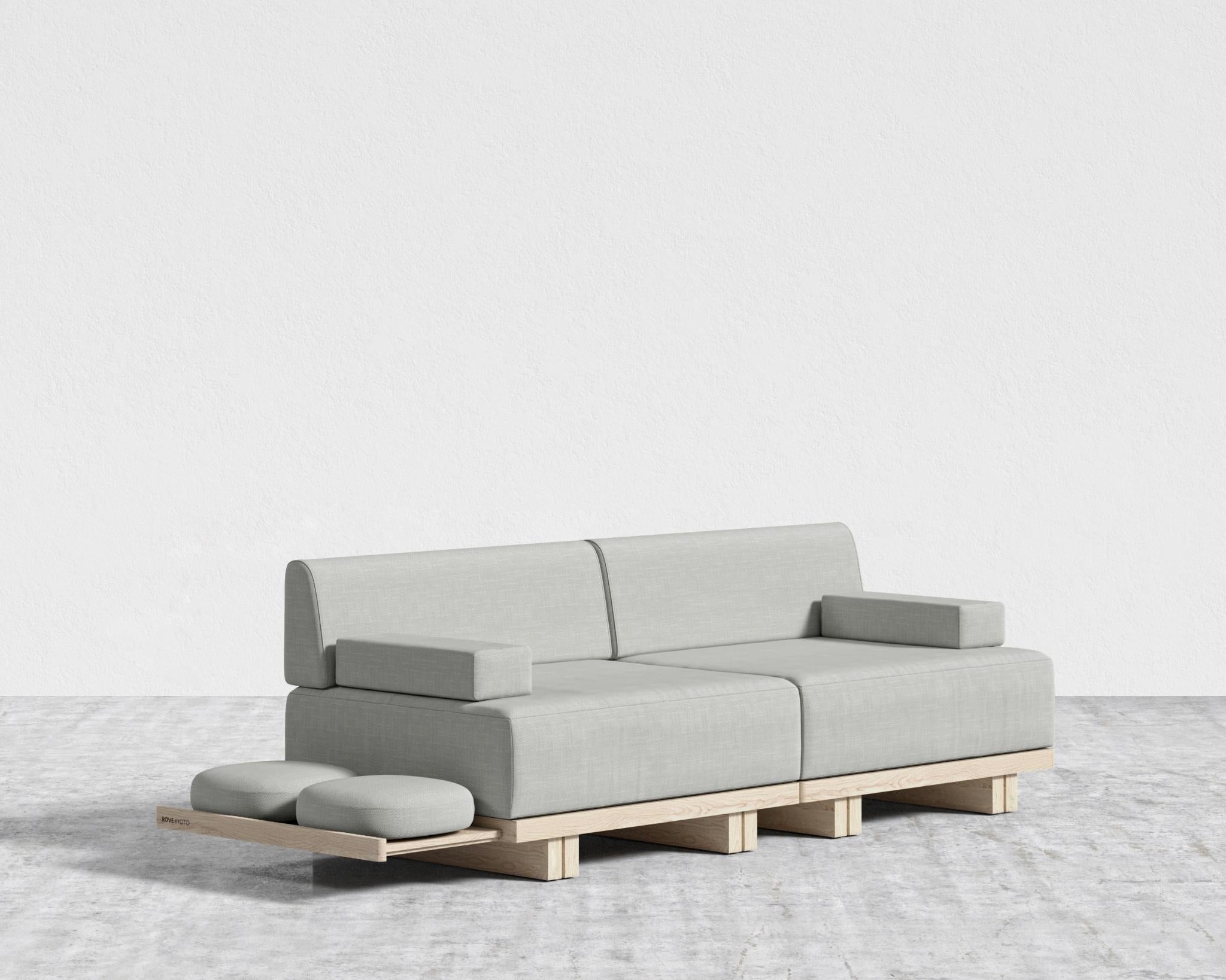 Kyoto Loveseat - Kyoto Light Ash, Performance Linen - Dove