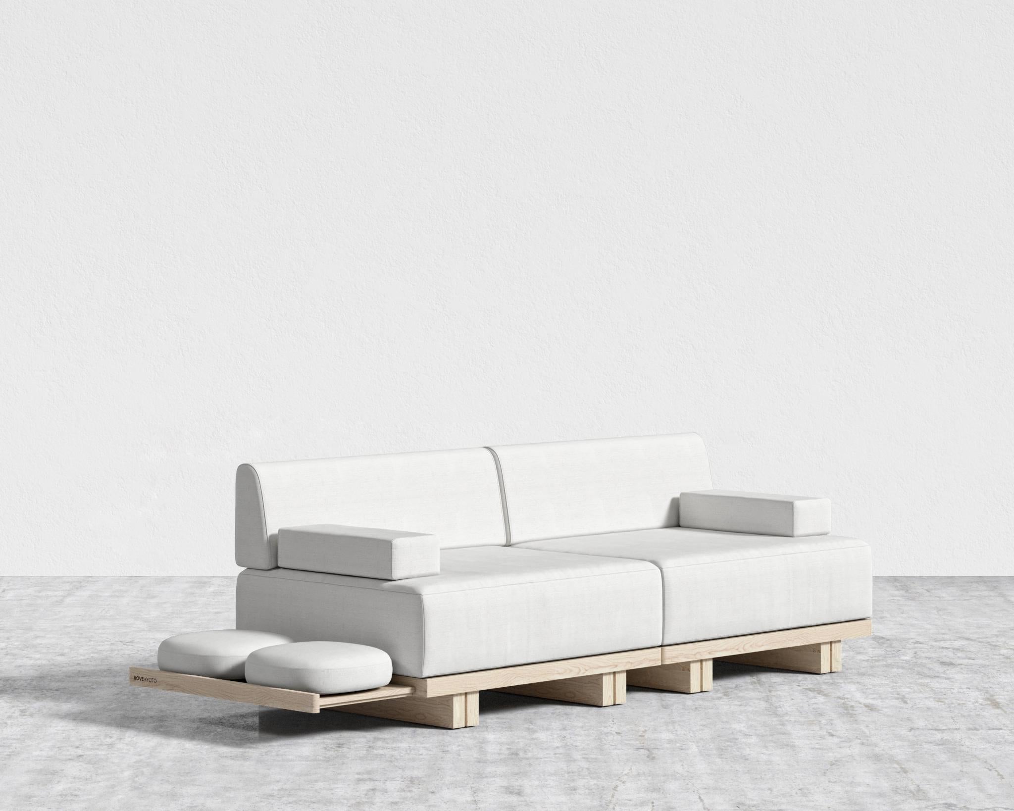 Kyoto Loveseat - Kyoto Light Ash, Performance Linen - Swan