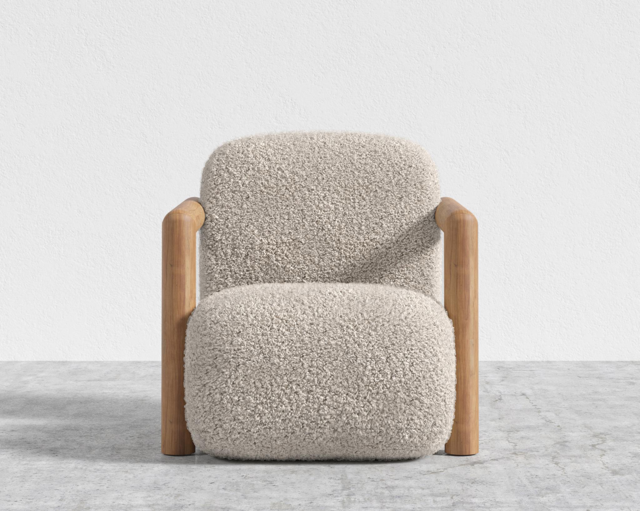 Loreto Lounge Chair - Shearling - Almond