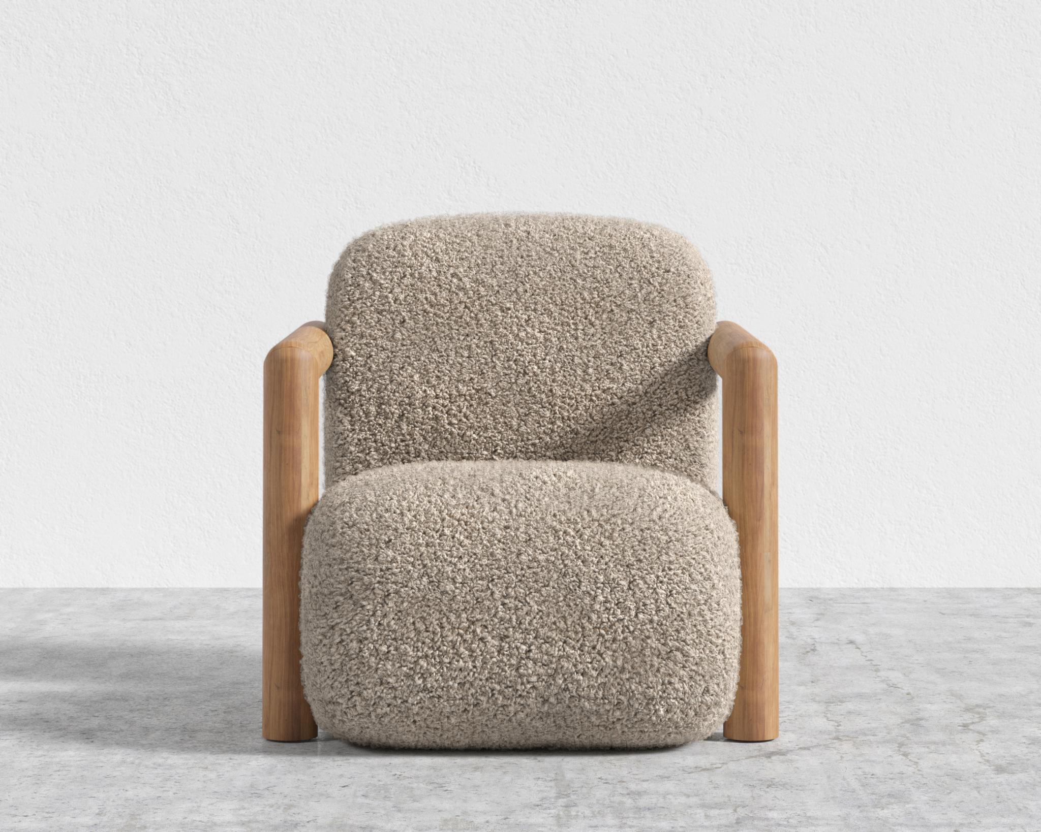 Loreto Lounge Chair - Shearling - Fawn