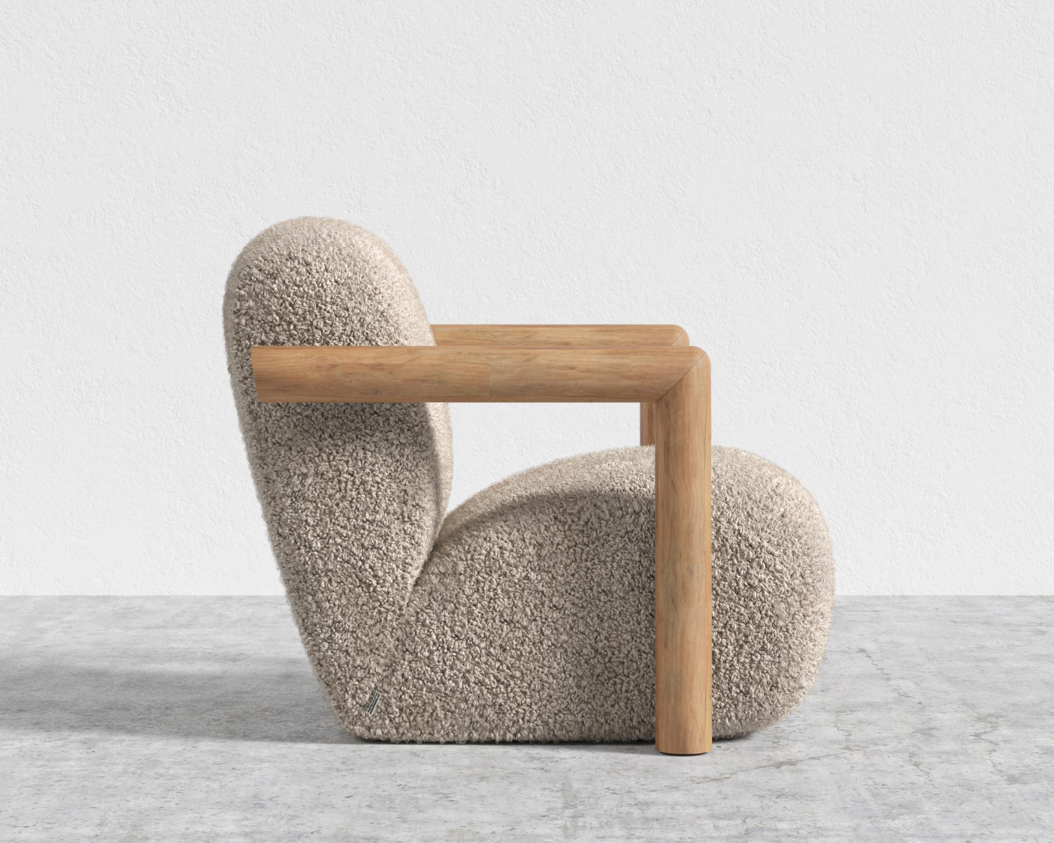 Loreto Lounge Chair - Shearling - Fawn