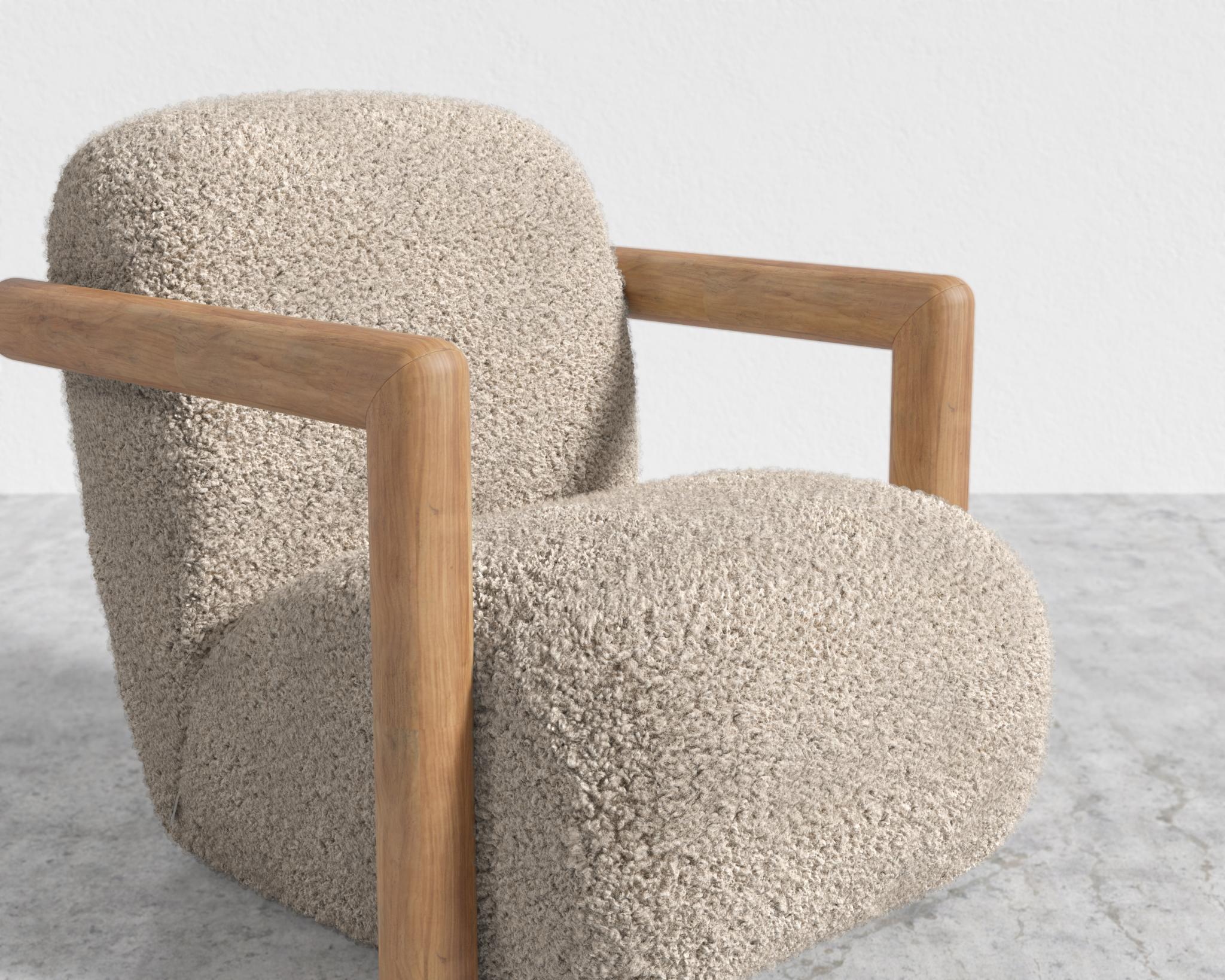 Loreto Lounge Chair - Shearling - Fawn