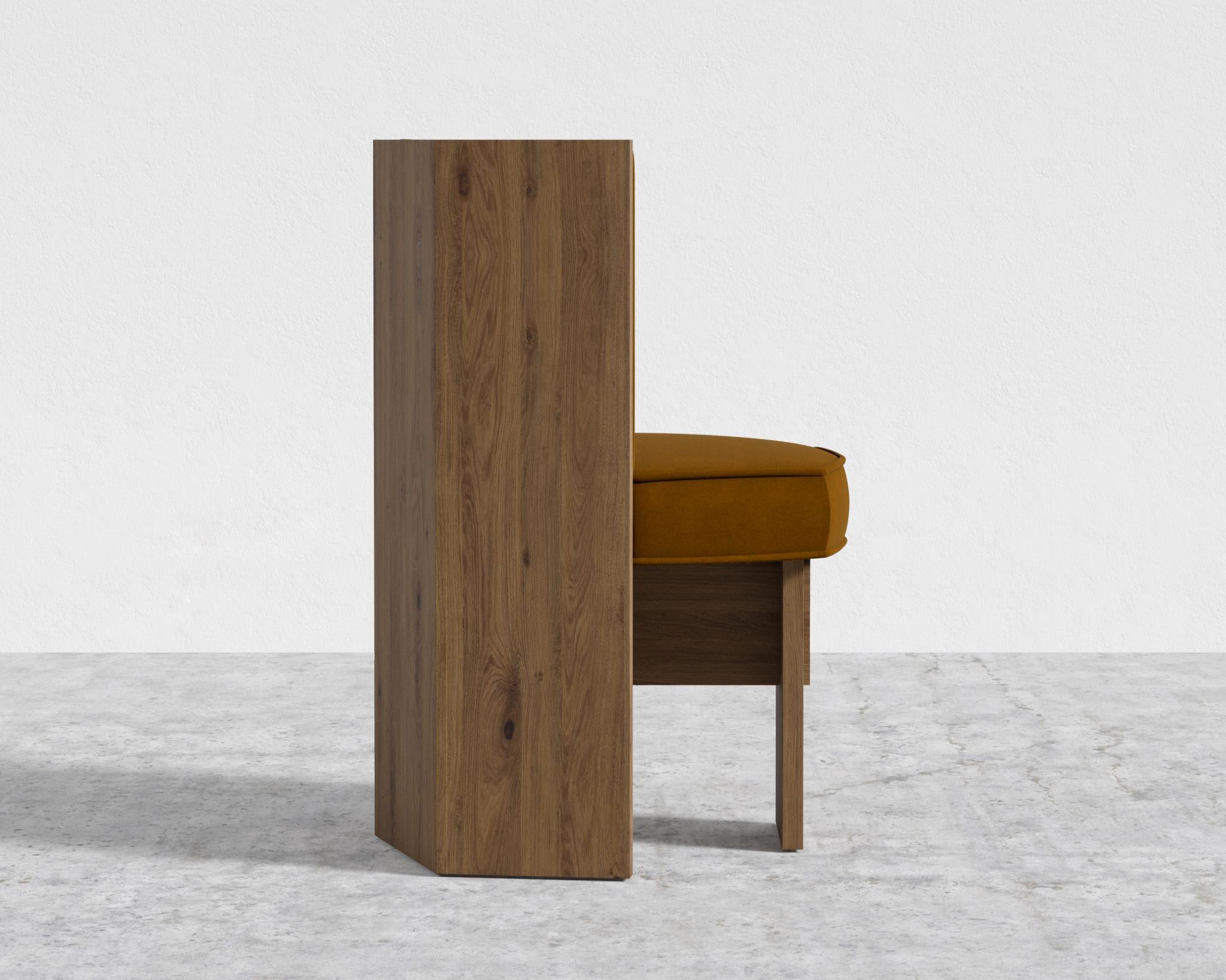 Retreat Chair by Maria Sharapova - Faux Mohair - Ochre, Natural Acacia