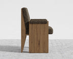 Study Chair by Maria Sharapova - Natural Acacia, Shearling - Espresso